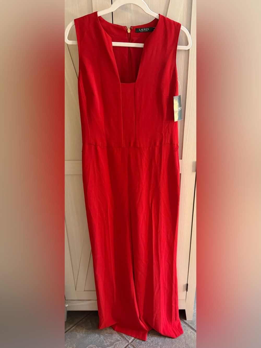 Ralph Lauren Red Sleeveless Jumpsuit
